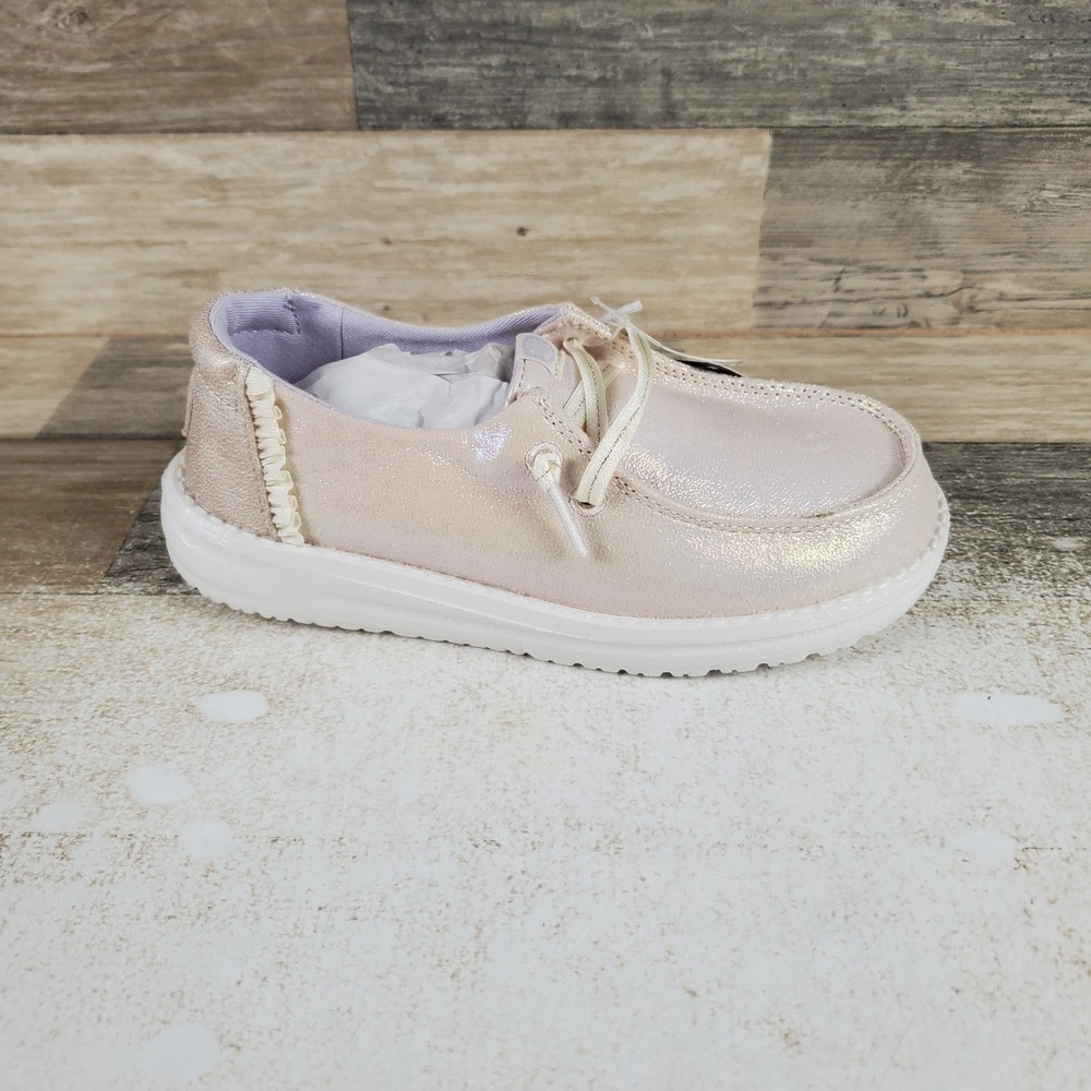 Hey Dude Wendy Dazzling Toddler Loafers Shoes Sz 13 C13 Indecent White Sneakers
